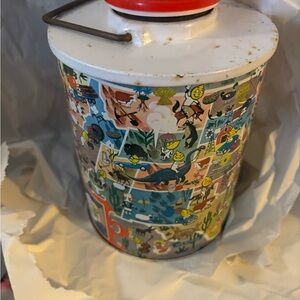 Colorful Vintage thermos Canister